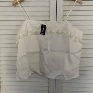 White cropped tank top
